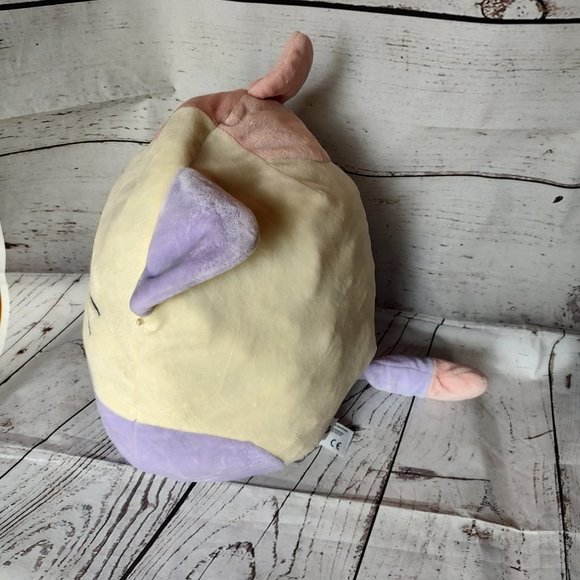 Squishmallow 13 Inch Carlota Calico Cat Plush White with Purple and Pink - Picture 3 of 7